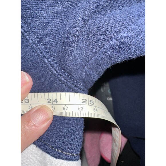 Champion Navy Tan White Color Block Sweatshirt Large Unisex Adult - Picture 5 of 5